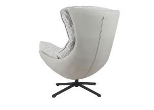 Sillón Hans giratorio 360º tapizado gris