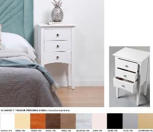 Tavolo dritto Oslo con 3 cassetti, 40 cm