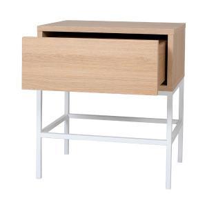 Push 1 C Tisch, Eichenmelamin, Metallgestell, 55*48*33,5 cm