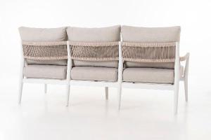 Formentor white terrace set and beige seat