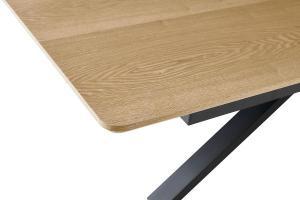 Extendable oak veneer table 160/200*90*75 cm