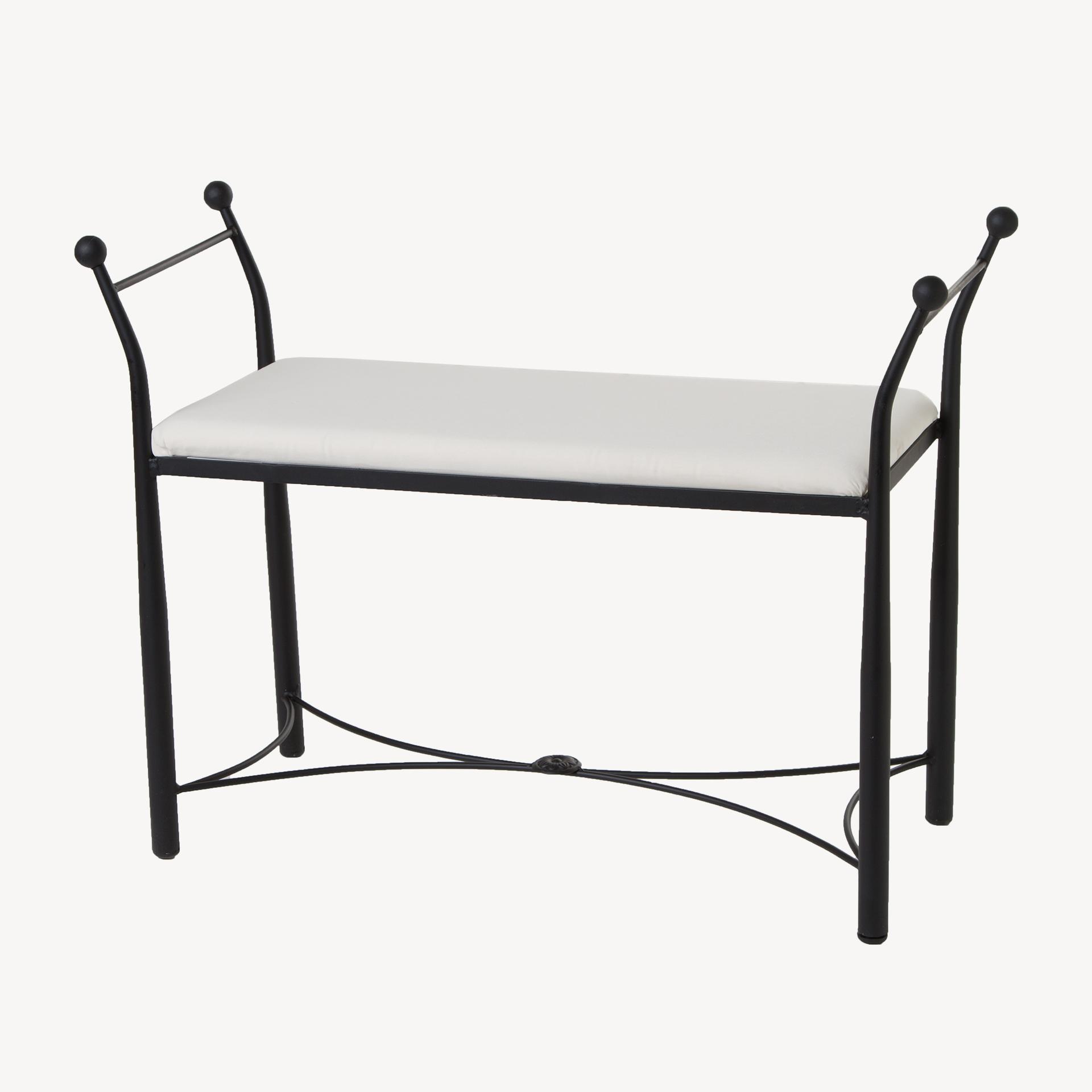 Wrought iron bench 90*68*35 cm