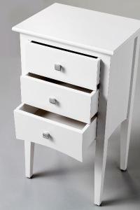 Tavolo dritto Oslo con 3 cassetti, 40 cm
