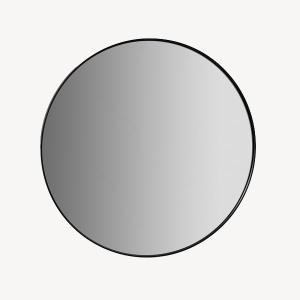 espejo circular 80 cm, marco aluminio negro