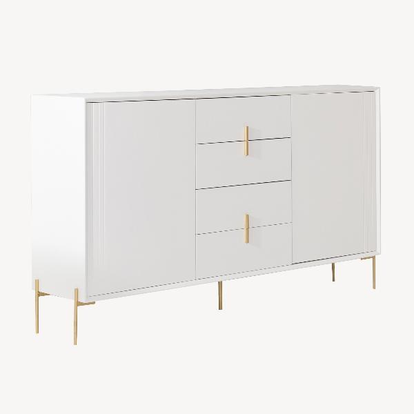 APARADOR MILAN LACADO 4 CAJONES + 2 PUERTAS. GUIA FRENO 97*160*40 CM