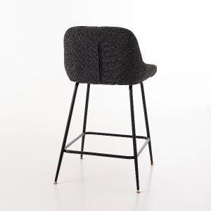 Taburete Belmont giratoria 360º, tapizado gris