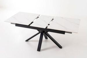 Extendable table with porcelain top 140/180*85*76 cm