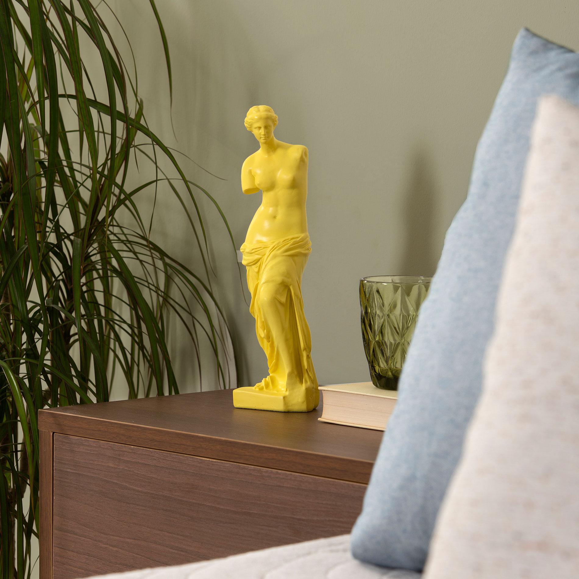 Sculpture Vénus jaune 30 cm