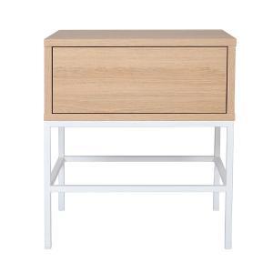 Push 1 C Tisch, Eichenmelamin, Metallgestell, 55*48*33,5 cm