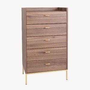 Sinfonier Habit 5 C melamina nogal y base metalica 1006*61*41