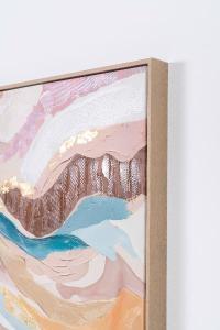 Set of 2 oil paintings with wooden frame 60*90 cm/unit.