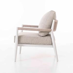 Formentor white terrace set and beige seat