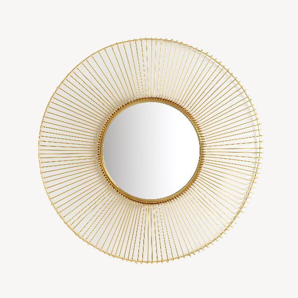 ESPEJO VARILLAS METAL DORADO 76*76 CM