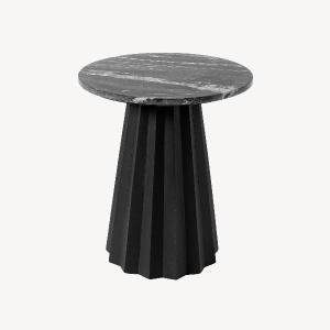 Mesa auxliar mango y marmól 50 cm