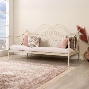 Diván forja de cabecero curvo para cama de 90 cm
