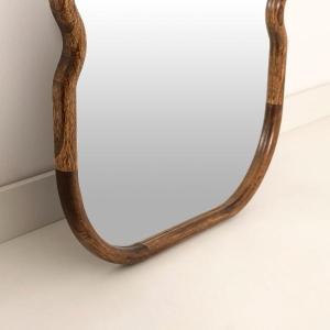 Walnut wood mirror 160*60 cm zigzag
