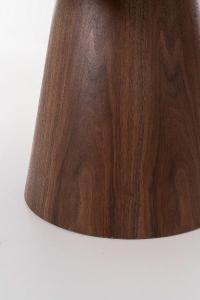 Dining table 120 cm. Walnut veneer and white porcelain