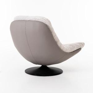 Arti 360º swivel armchair, grey upholstery
