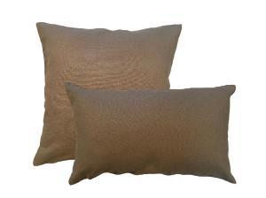 100% LINO CUSHION. COLOR CHOCOLATE