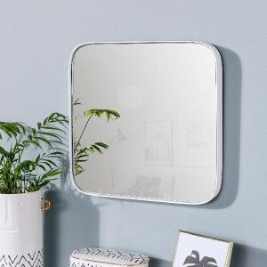 Espejo metal blanco 41x41 cm