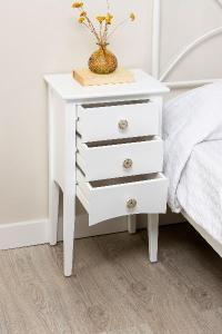 Tavolo dritto Oslo con 3 cassetti, 40 cm