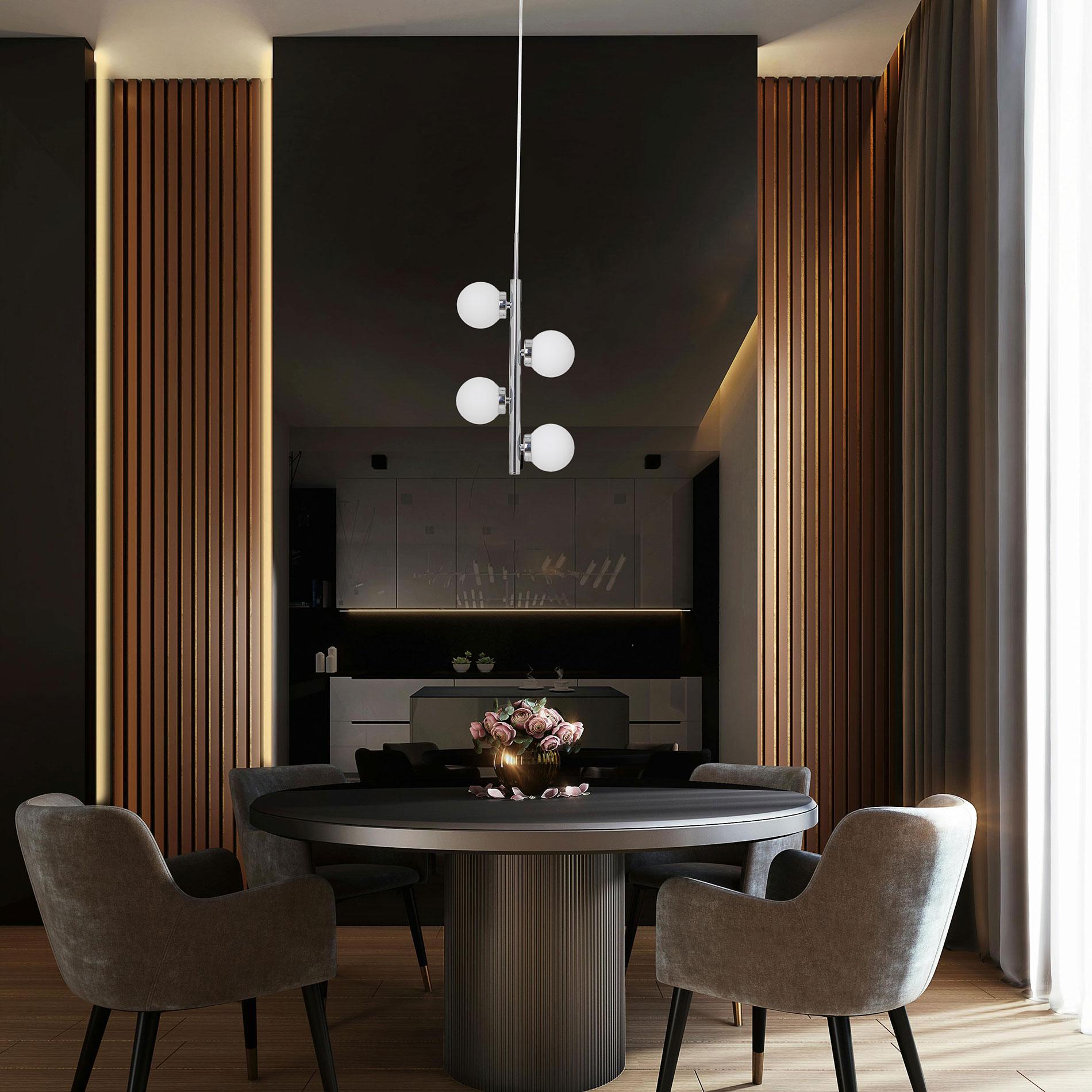 Ceiling lamp with glass balls