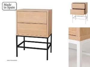 Push 2 C Tisch, Eichenmelamin, Metallgestell, 72,5*48*33,5 cm
