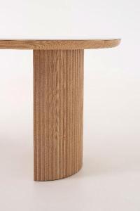 Dining table oak veneer and porcelain 200*90*75 cm