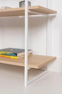 Estantería Dalt 2 bases metal blanco 80 cm