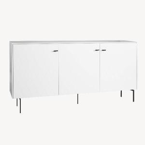 CONSOLA DIAMOND 2 PUERTAS, VISAGRA FRENO 121*80.5*40 CM. LACADO PERLADO