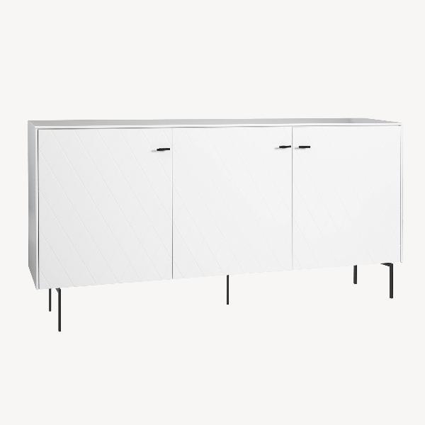 APARADOR DIAMOND 3 PUERTAS, VISAGRAS DE FRENO 182*90.5*40 CM. LACADO BLANCO