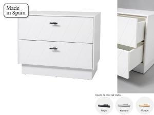 Mesita Diamon 2 C lacado blanco 61*50*34