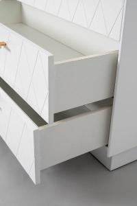 Comoda Diamon 4 C lacado blanco 102*90*42 cm