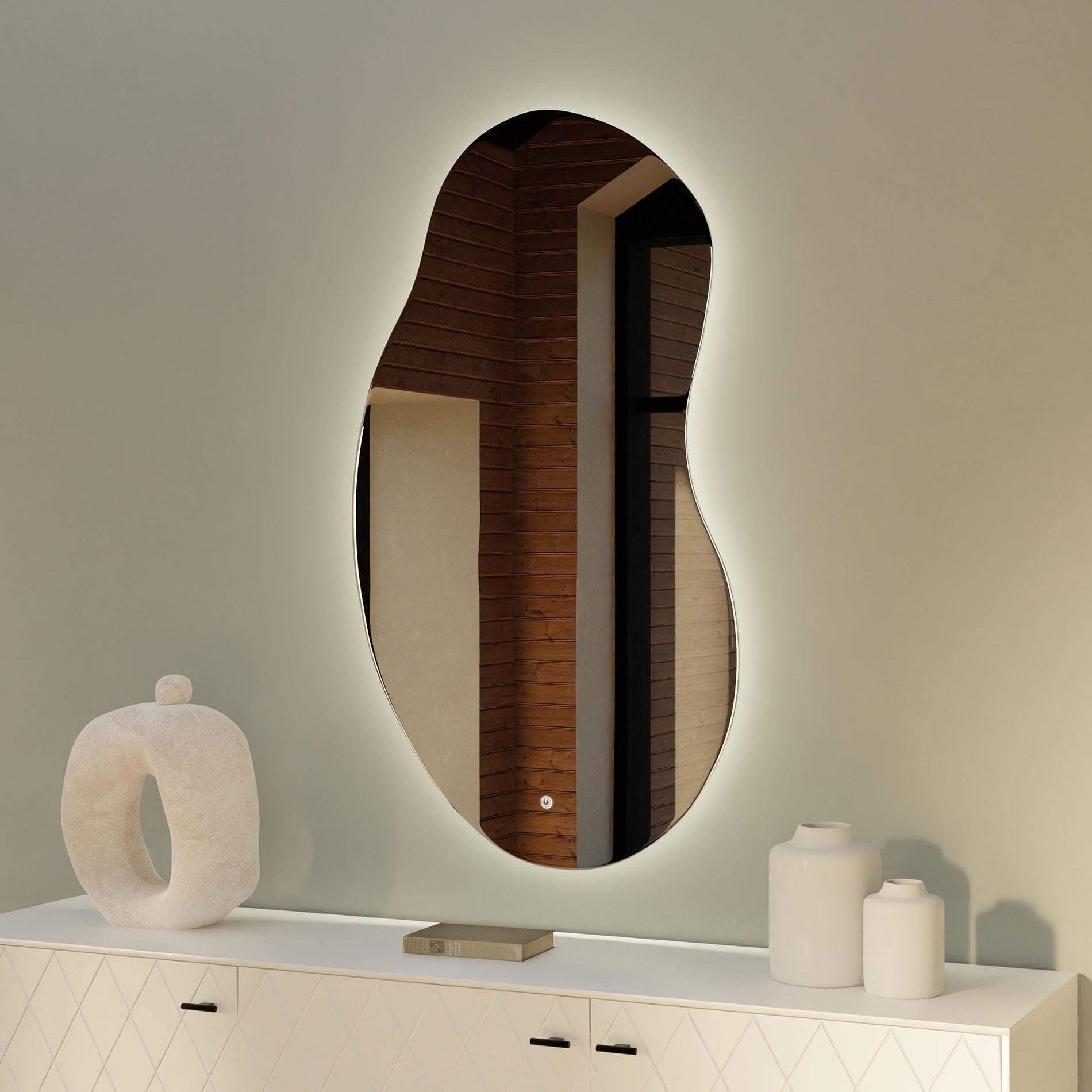 Dali mirror 55*90cm, with LED light sensor