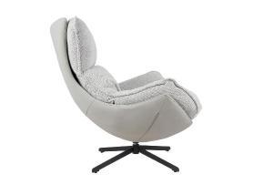 Sillón Hans giratorio 360º tapizado gris
