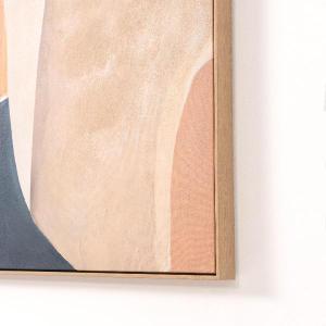 Set of 2 oil paintings 60*90*3.5cm, oak-colored wooden frame