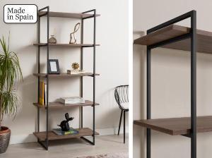 Estantería Dalt 2 bases metal negro 80 cm