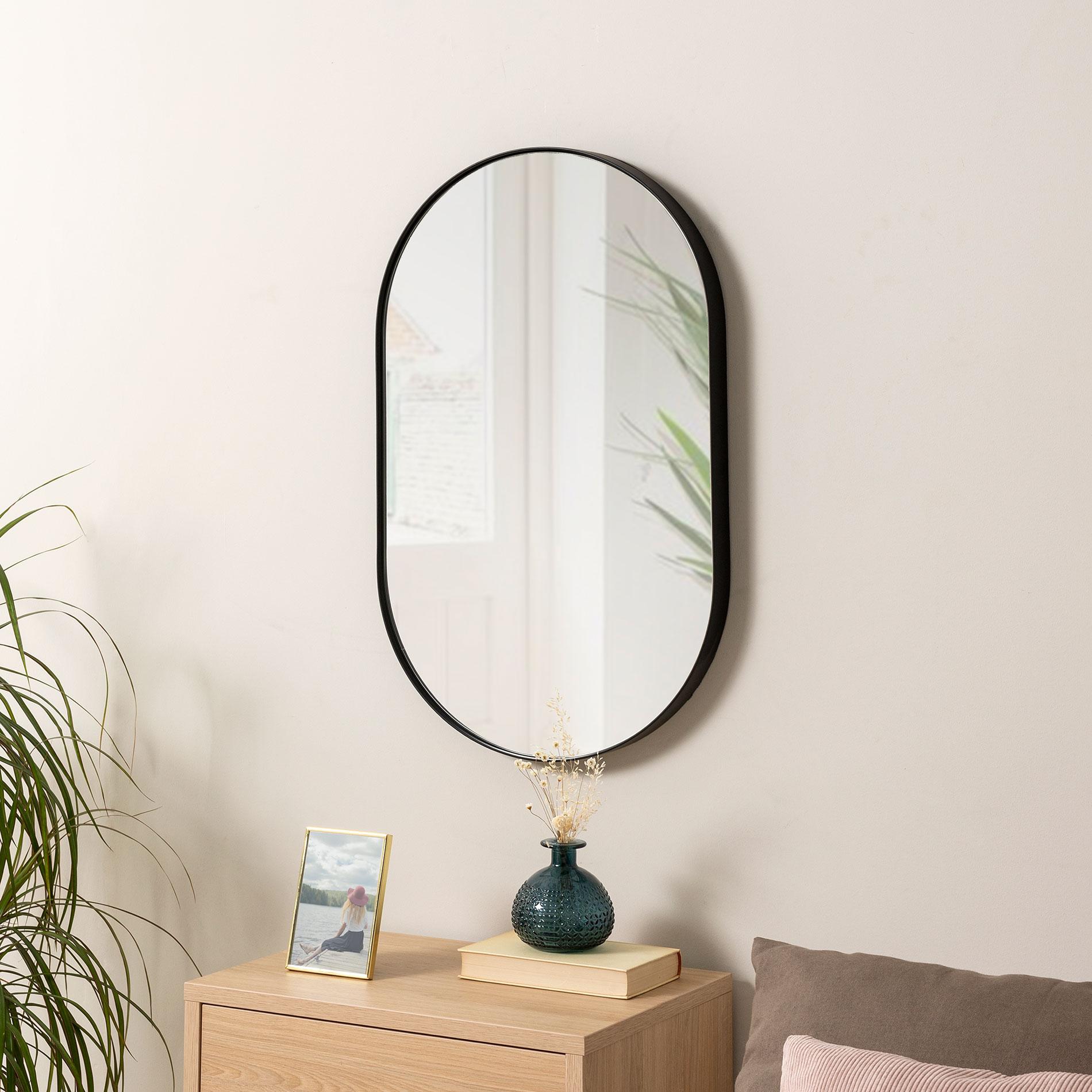 black oval mirror 44*72 cm