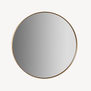 Circular mirror 80 cm gold aluminum