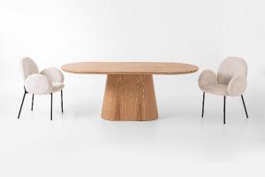 Table à manger en placage de chêne 200*90*75 cm