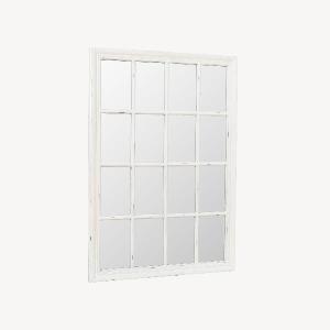 Espejo ventana blanco decapado 115*80