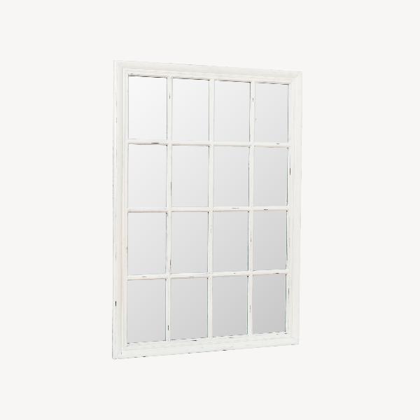 ESPEJO VENTANA 115*80 CM. BLANCO DECAPADO