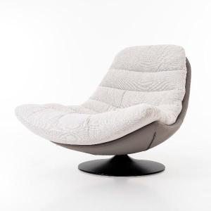 Arti 360º swivel armchair, grey upholstery