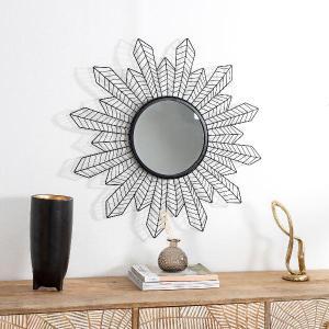 Espejo metal negro 77*77*4 cm