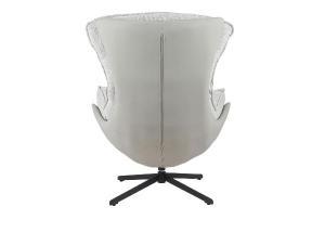 Sillón Hans giratorio 360º tapizado gris