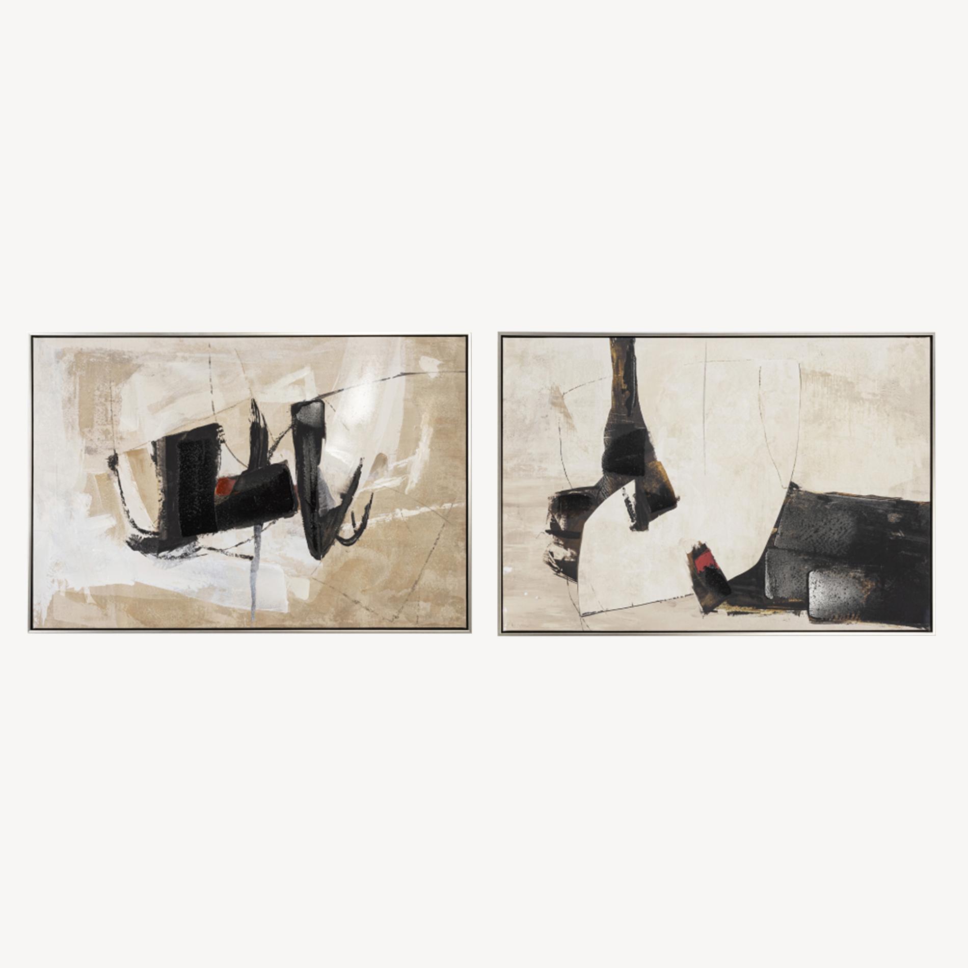 Set of oil paintings with frame 60x90 cm
