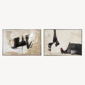 Set of oil paintings with frame 60x90 cm