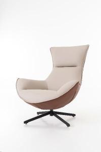 Hans 360º swivel armchair, caldera upholstery