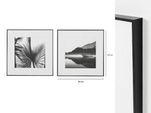 Set of 2 pictures with wooden frame 50*70 cm/unit.