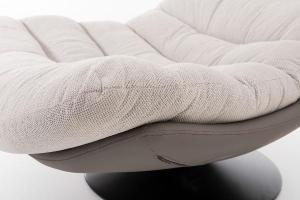 Arti 360º swivel armchair, grey upholstery